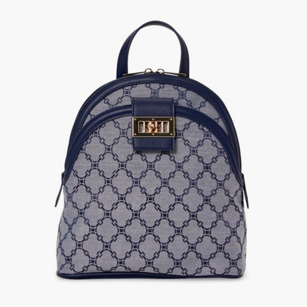 Stylish Blue Patterned Backpack